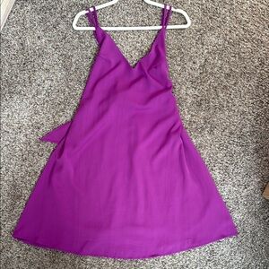 DAVI & DANI Vibrant Purple Midi Dress